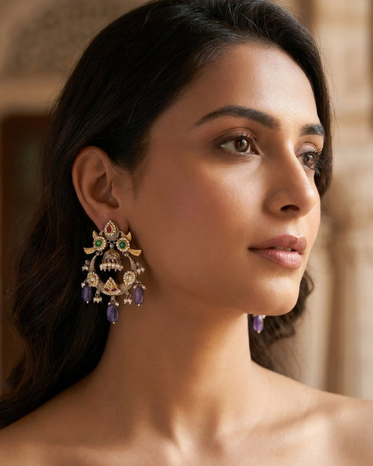 The woman wearing the jewelry is AI generated for representation purposes.