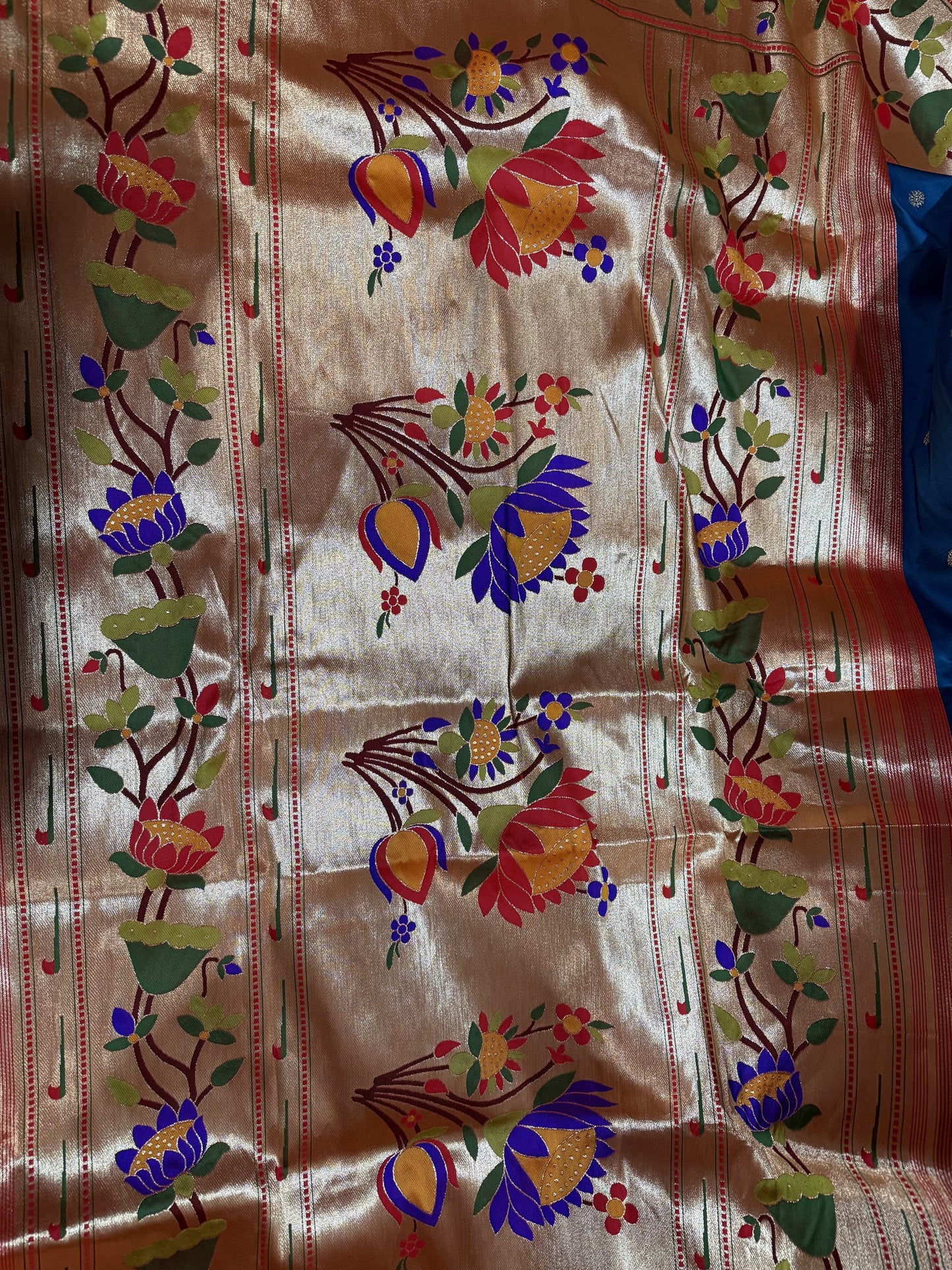 Paithani Silk Teal Saree