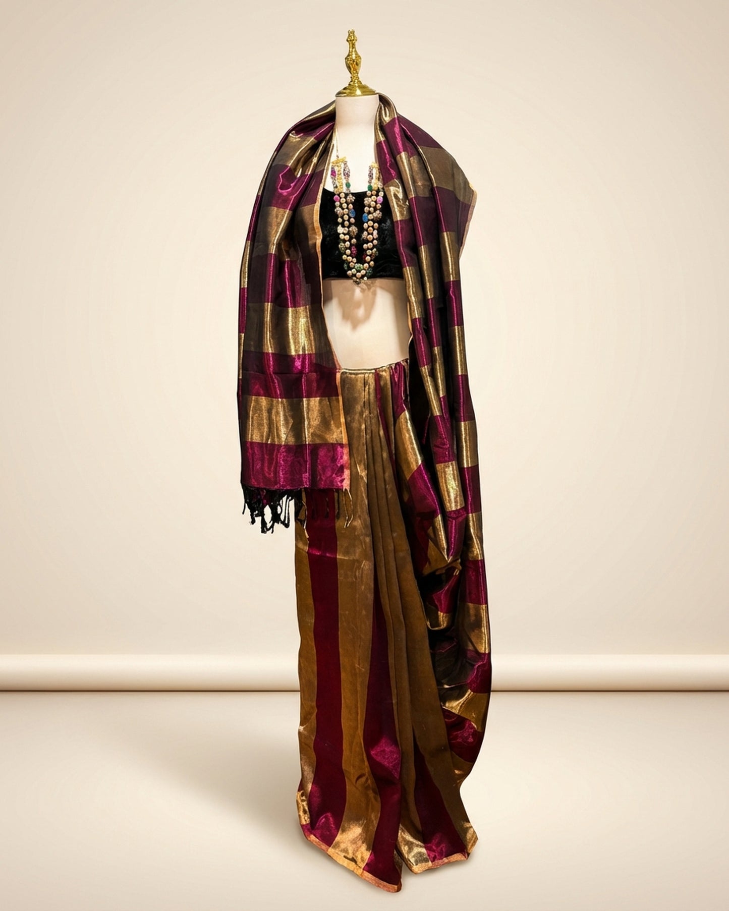 Silk Jacquard Modern Tissue Gold Saree