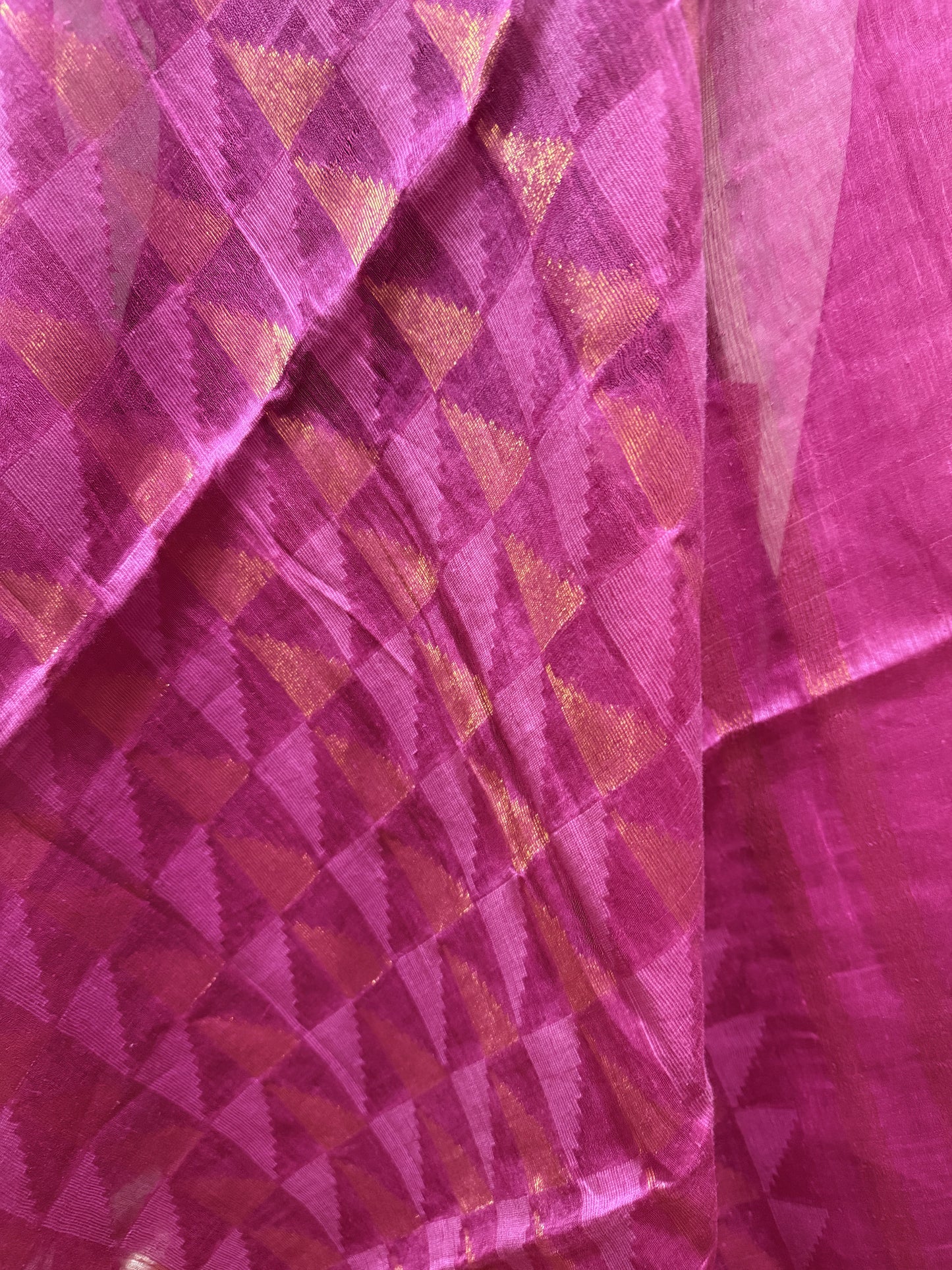 Zari Tussar Silk  Pink Saree