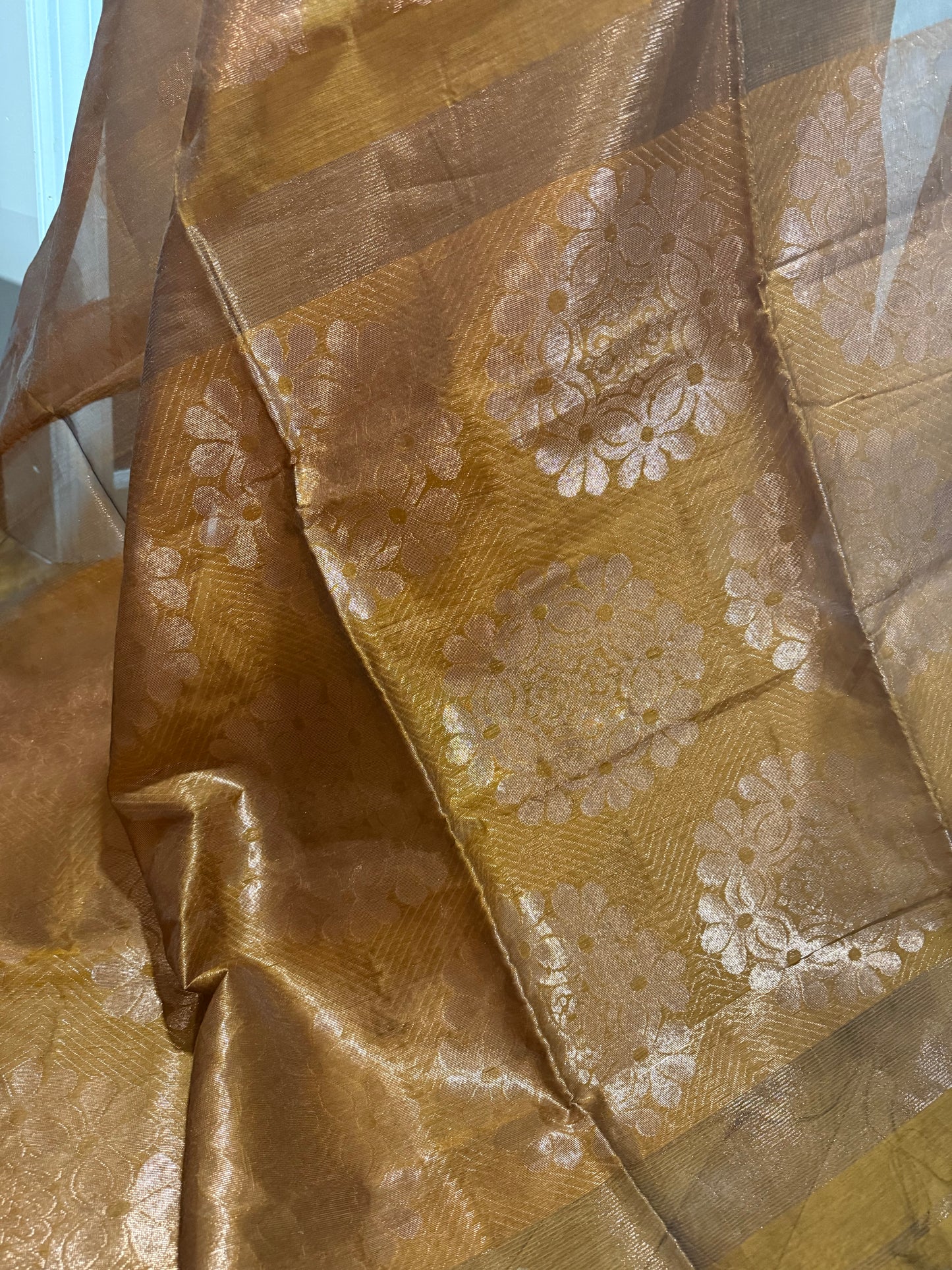Rust Silk Cotton Saree