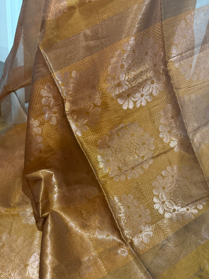 Rust Silk Cotton Saree