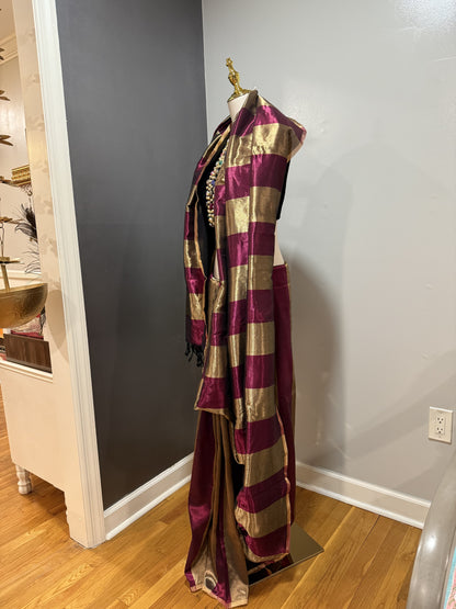 Silk Jacquard Modern Tissue Gold Saree