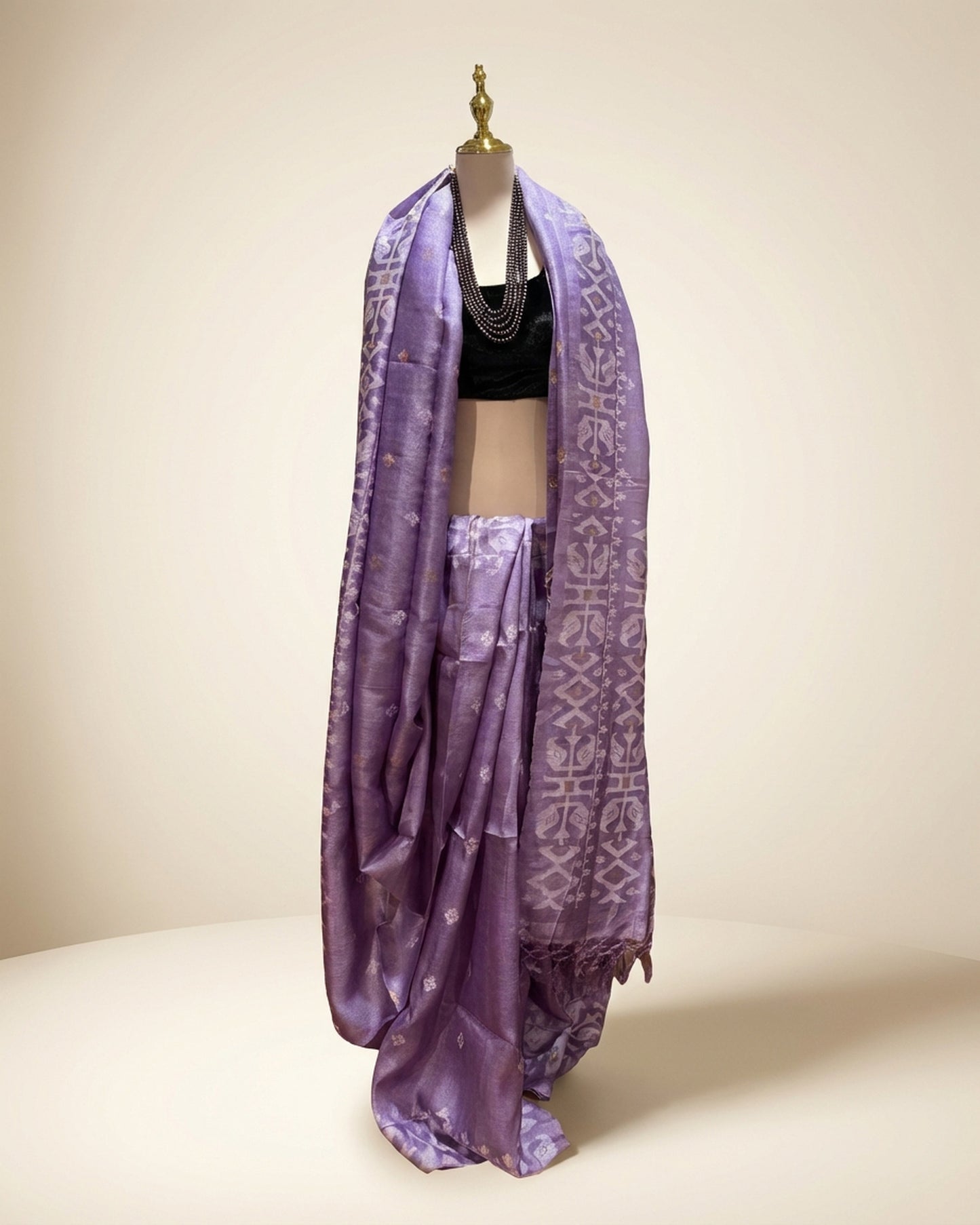 Tussar Silk Jamdani Weave Saree