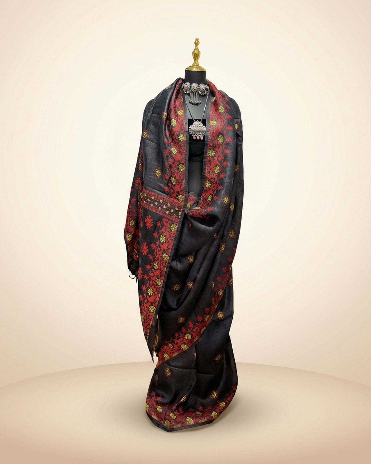Maheshwari Silk Rust Saree