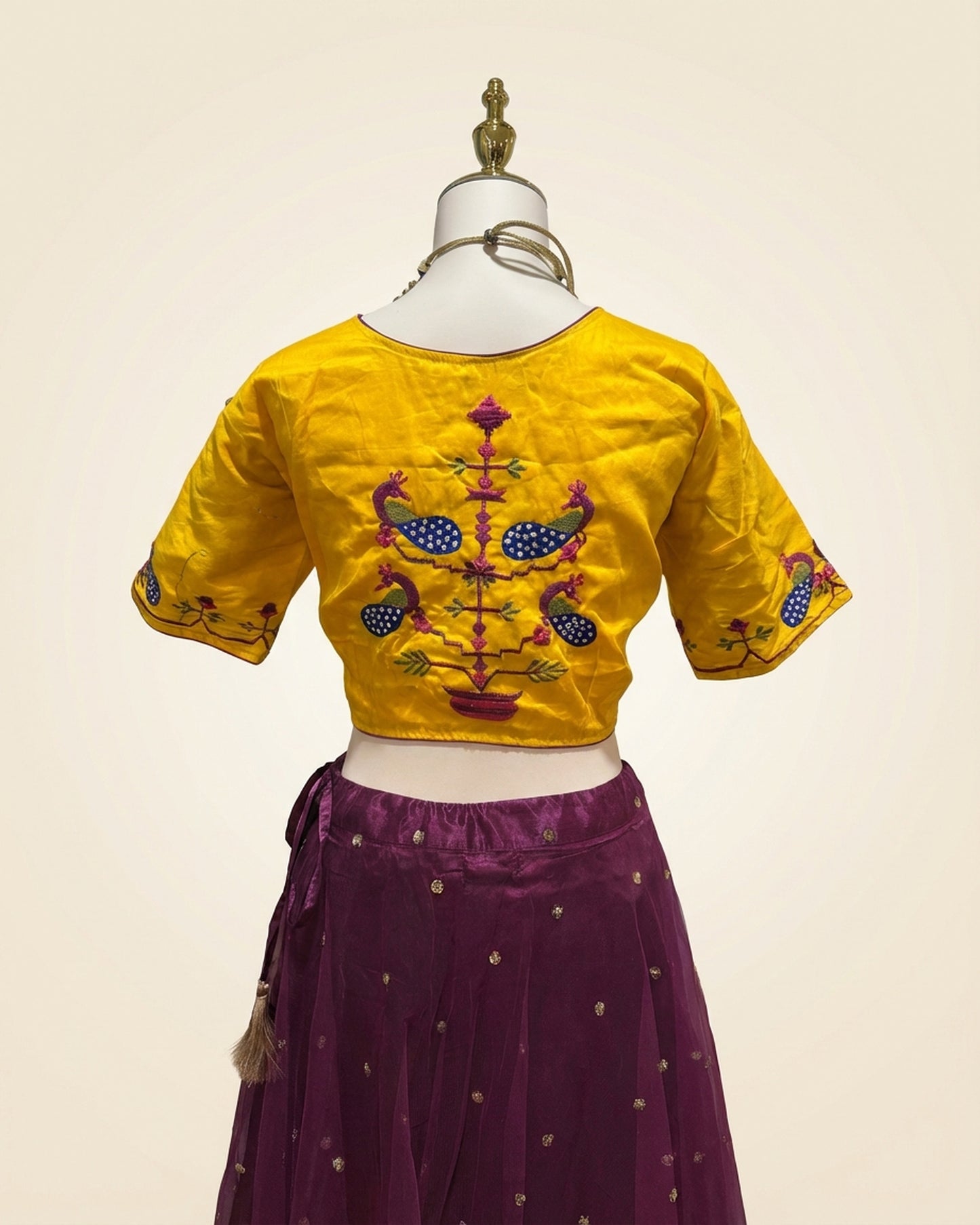 Yellow Embroidered Blouse Blouse