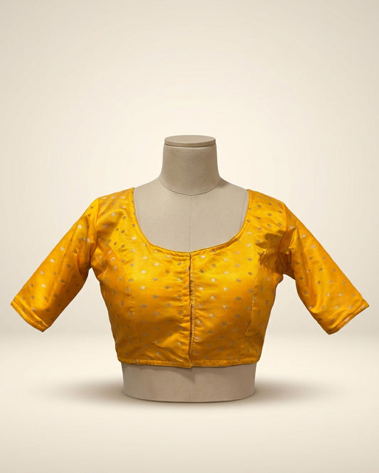 Gold Yellow Benarasi Blouse