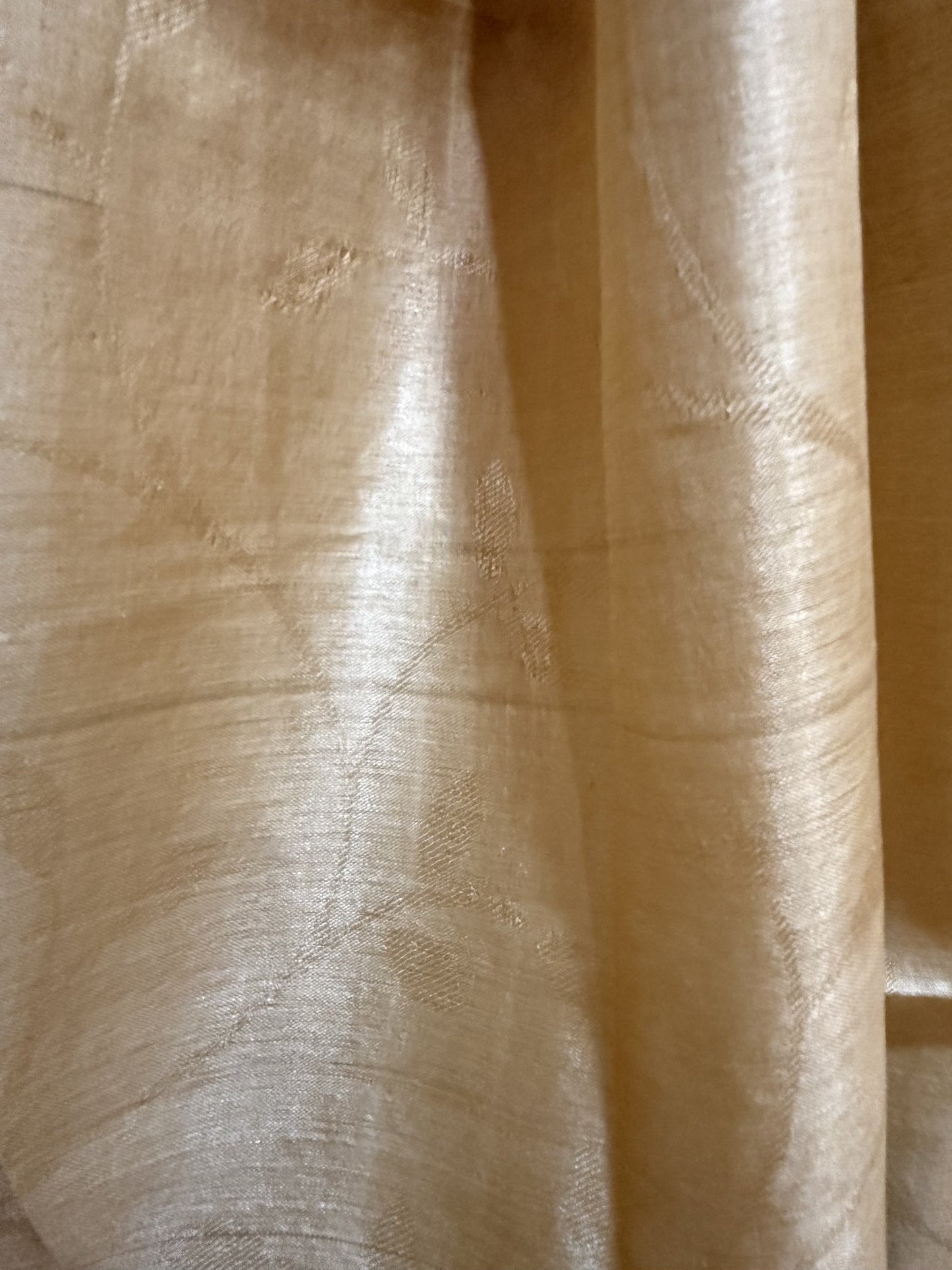 Tussar Silk Jamdani Teal Pallu Saree