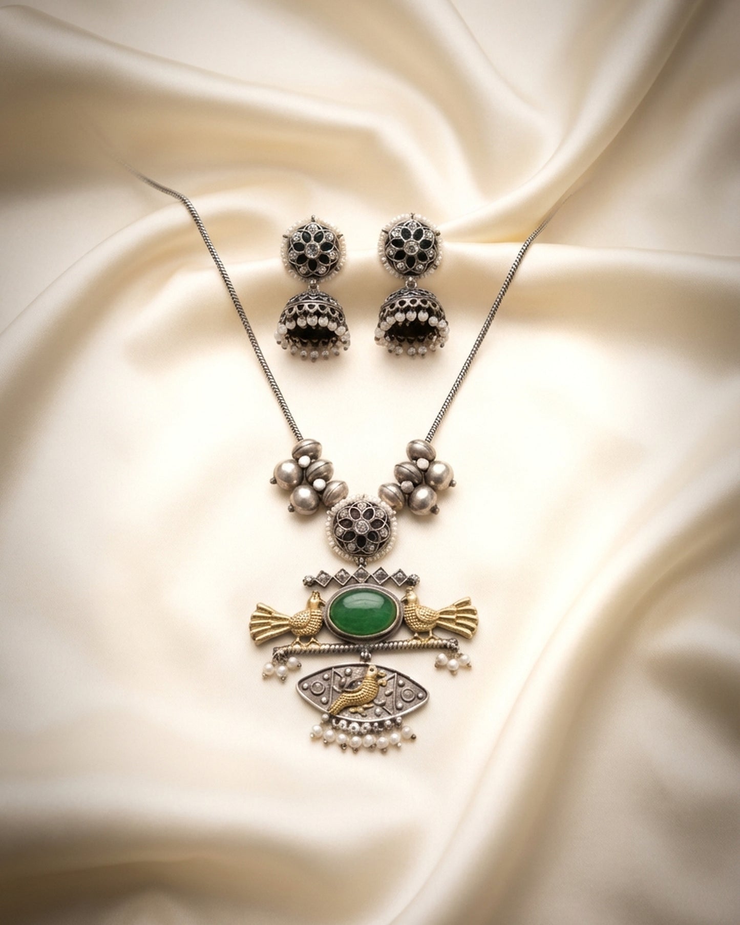 Silver Long Beautiful Pendant