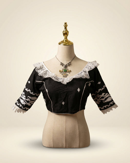 Ikat Cotton Fancy Blouse