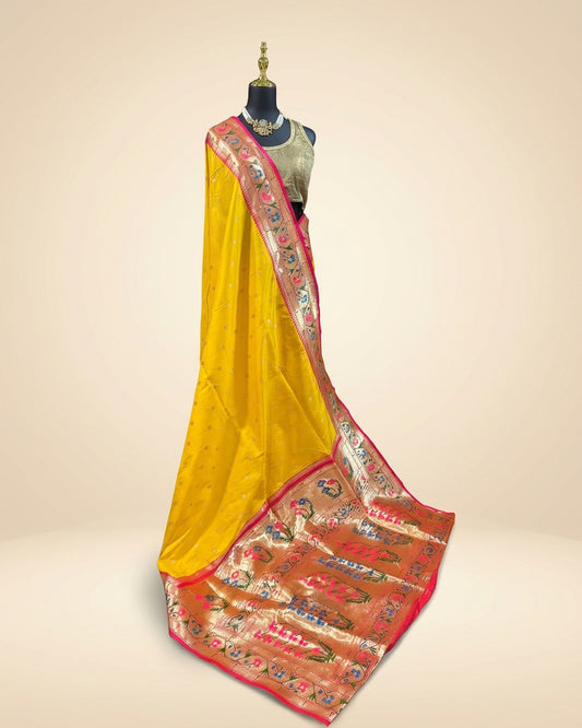 Maheshwari Silk Rust Saree