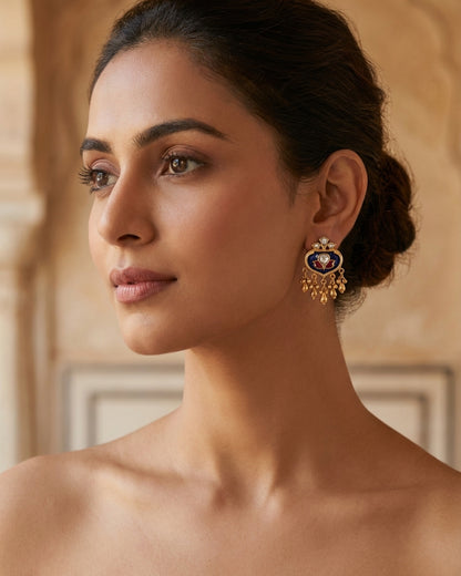 The woman wearing the jewelry is AI generated for representation purposes.