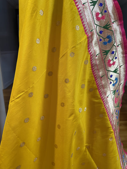 Maheshwari Silk Rust Saree