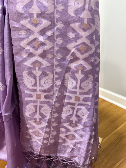 Tussar Silk Jamdani Weave Saree