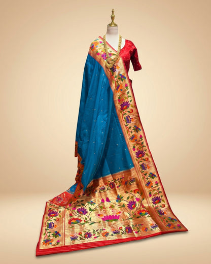 Paithani Silk Blue Saree