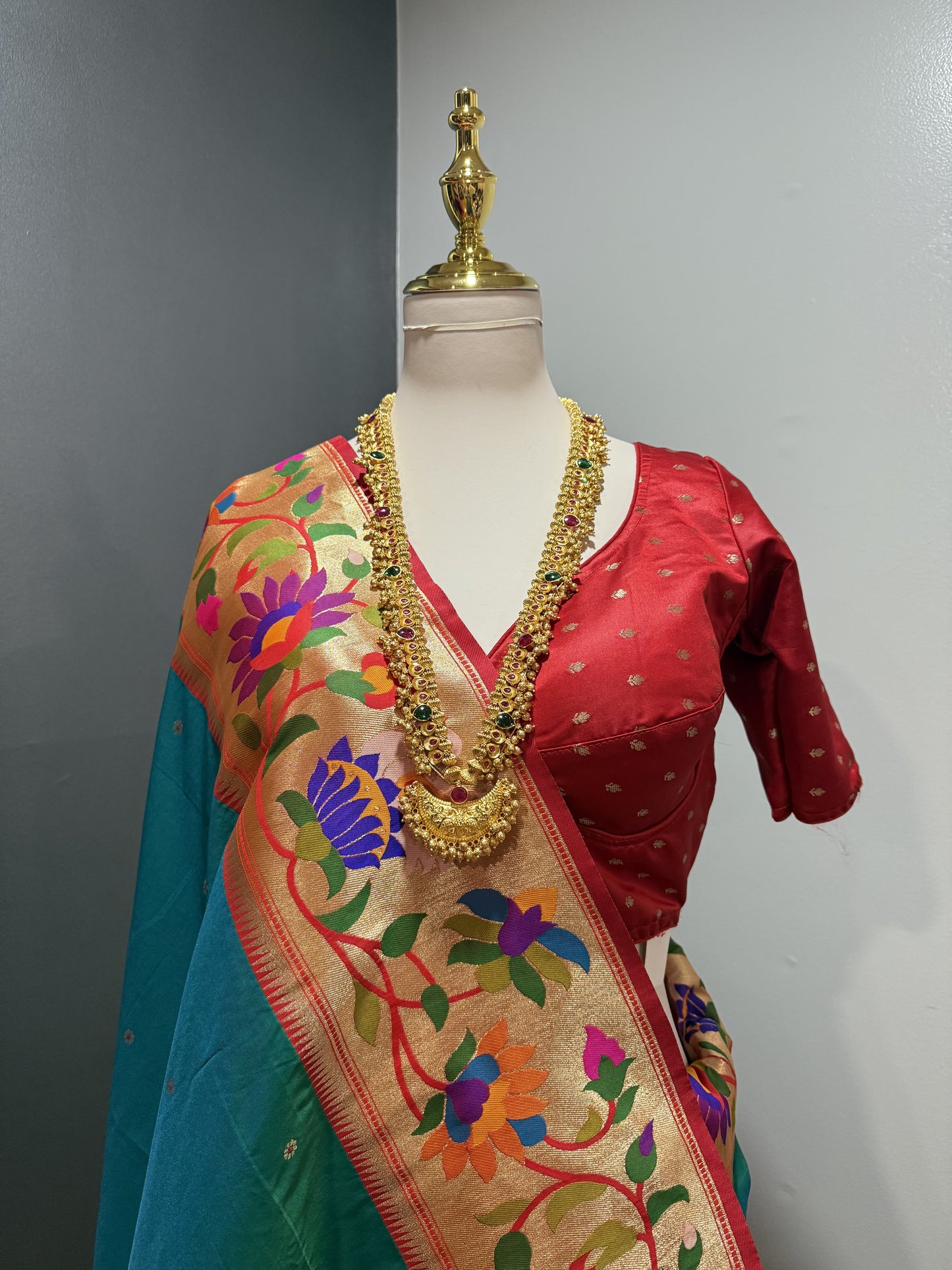 Paithani Silk Green Saree